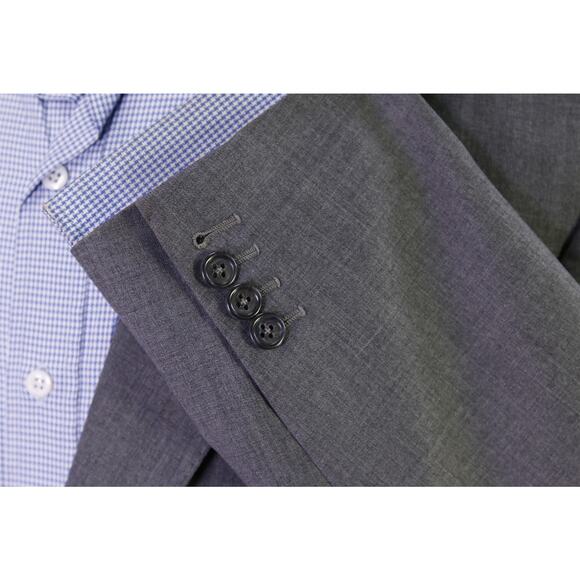Peter Millar Men's Solid Gray 2-Btn Wool Blazer Jacket 41R - Picture 6 of 12